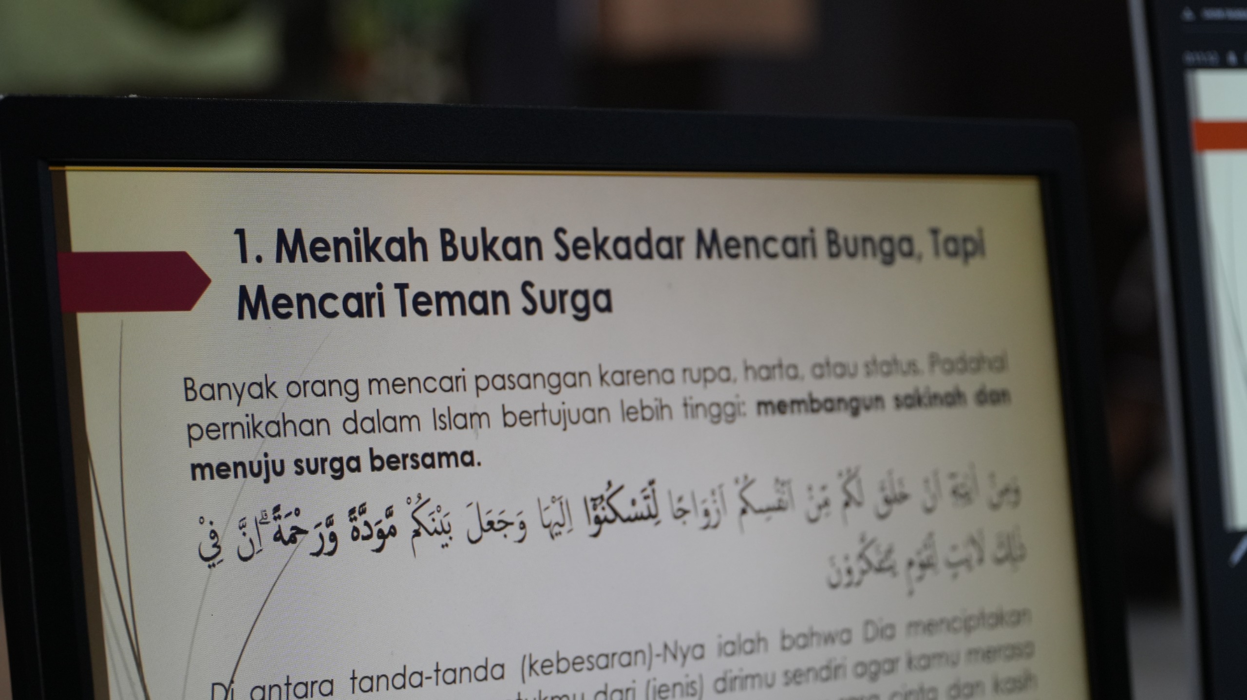 MEMILIH PASANGAN TIDAK SEKADAR CANTIK DAN KAYA